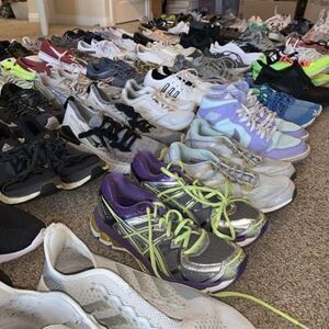 Wholesale Lot 15 Sneakers Nike Adidas Vans Asics Puma Cleats Kids Adults shoes